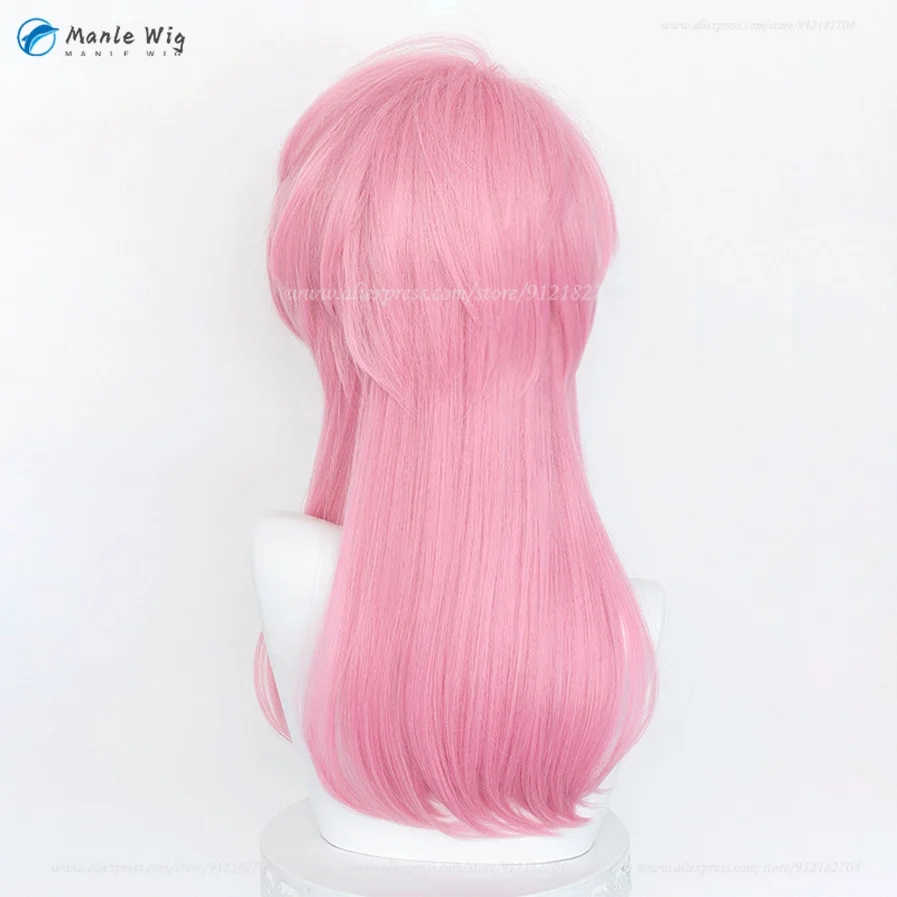 Anime Sanzu Haruchiyo Roze Lange 55Cm Cosplay Pruik Hittebestendig Synthetisch Haar Halloween Man Vrouwen Anime Pruiken + Gratis Pruik Cap