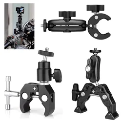 Camera Crab Clamp Set For GoPro 12 11 10 9 8 Motorcycle Pedal Bike Car Action Camera Accessory Mount for Insta360 X3 X4 DJI DSLR