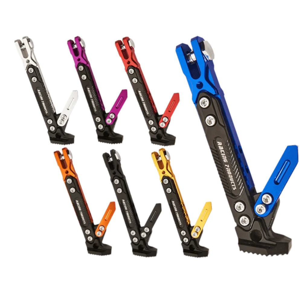 Aluminum Alloy Motorcycle Side Stand Single Side Support Multi Color CNC Adjustable Support Height Adjustable Anti Slip