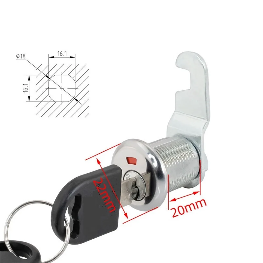 Zinc Alloy Cabinet Lock Cylinder with Eccentric Core and Red Green Indicator for Reliable Door Lock Status Recognition