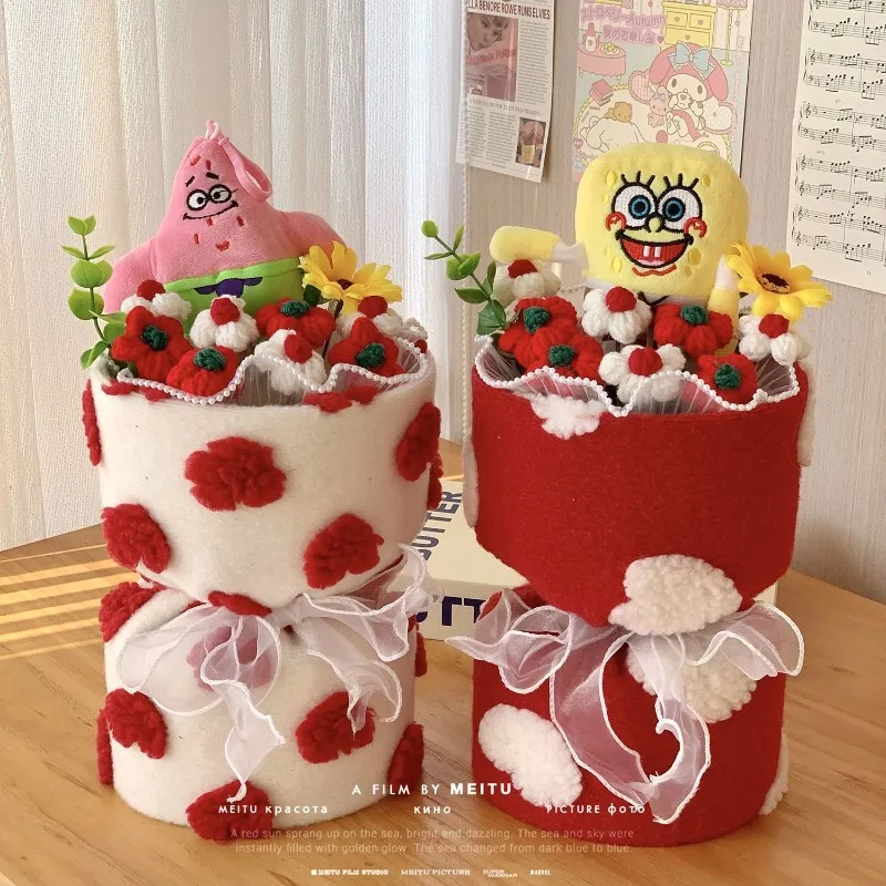 arranjo-floral-fofo-do-bob-esponja-com-bonecos-presente-perfeito-de-aniversario-para-namoradas-ou-melhores-amigas-na-graduacao-desenho-animado-2026-novo