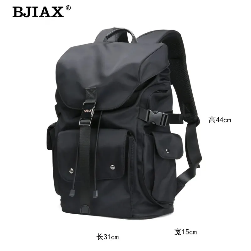 BJIAX Men Backpack Leisure Travel Computer Backpack Simple Korean Version of High School Students Fashion Trend Bag