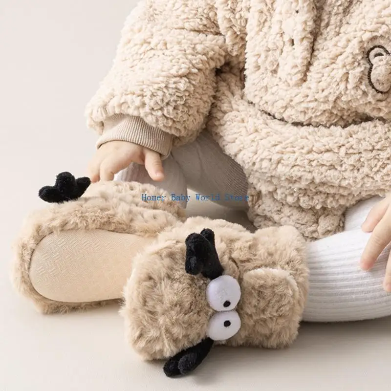 أحذية B2QD ناعمة ومسامية من الصوف للرضع مثالية للارتداء اليومي