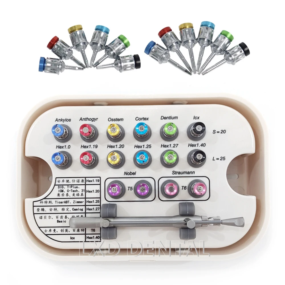 

Отвертка для зубного имплантата, динамометрический ключ, протез с 16 винтами, универсальный набор инструментов для ремонта и ремонта