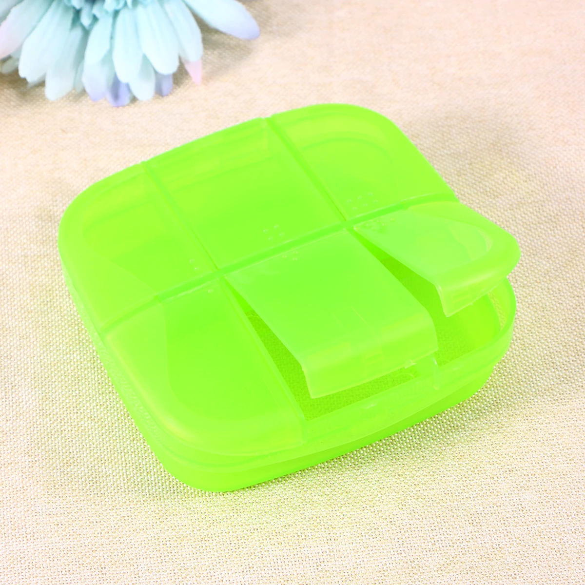 

Портативный органайзер для таблеток с 6 отделениями, еженедельный контейнер для лекарств для путешествий, дома, офиса, для пожилых людей, ежедневный дозатор-контейнер