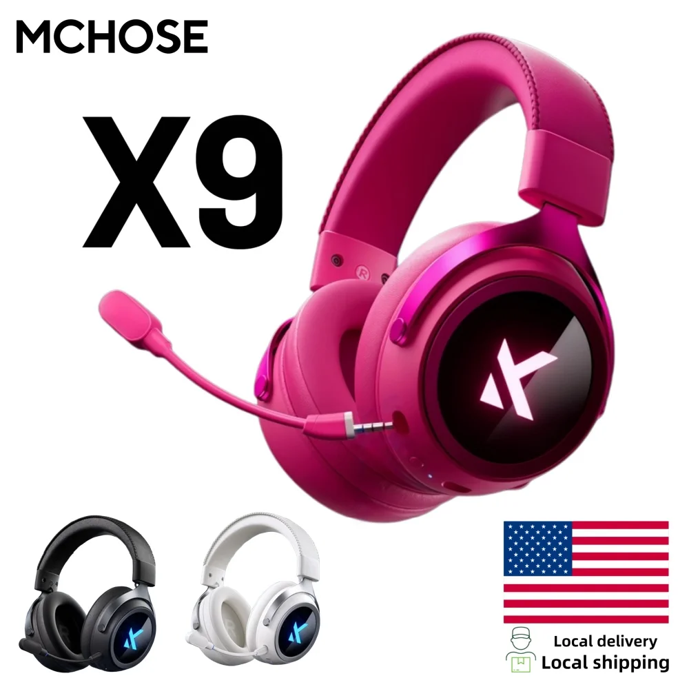 

Беспроводная игровая гарнитура MCHOSE X9 с объемным звуком 7.1, тремя режимами работы, 53-мм алюминиево-полимерными диафрагмами, для киберспорта, Bluetooth, 2.4G