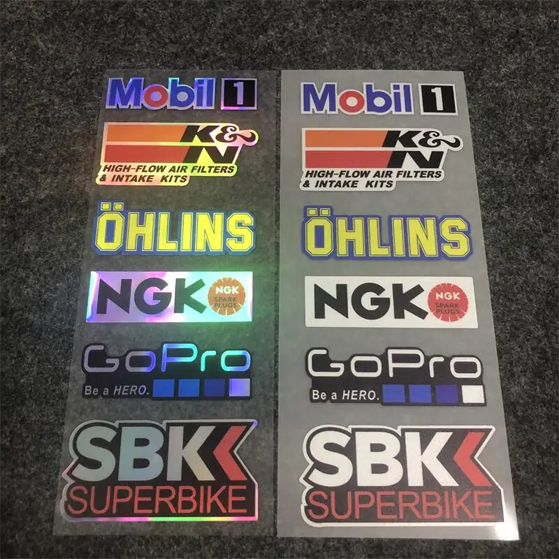 

Motorcycle stickers, sponsor stickers, helmets, exhaust pipes, shock absorbers, decorative stickers, scratch stickers