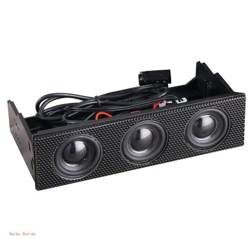 PC Front Panel Media Dashboard PC Front Panel Speaker Stereo Surround Computer for Case Built in Mic Loudspeaker Front