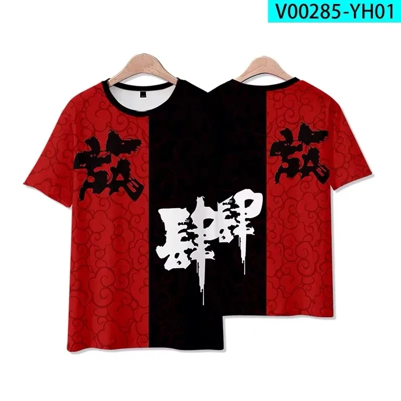 Caracter chinês 3d impresabour engruca ada camiseta verao moda em torno do pescocuo manga curta popolare streetwear plus size 2024