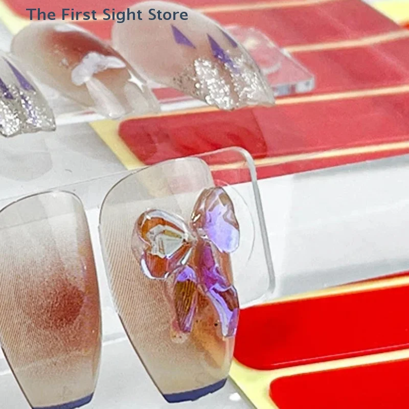 مسمار لاصق ملصق مسمار حامل شريط مزدوج الجوانب للأظافر كاذبة عرض موقف مسمار نصائح تظهر حامل أدوات حامل