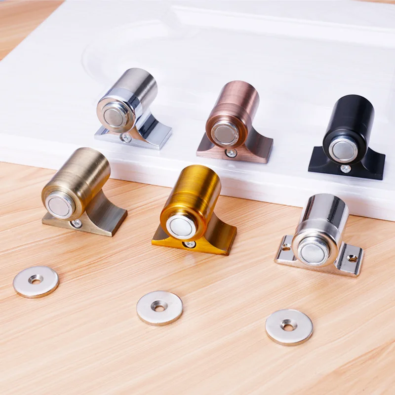 Door Suction Zinc Alloy Ground Suction Anti Collision Thickened Strong Magnetic Door Touch Bedroom Door Small Motor Heavy Duty
