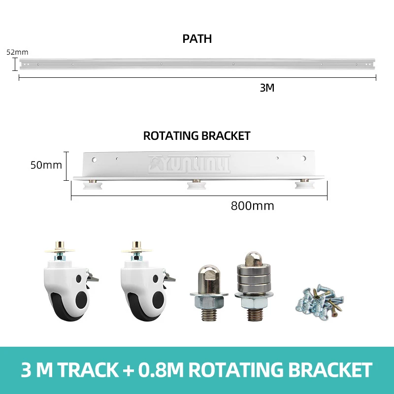Caster Wheels Furniture For Bed Wheel Table Rotating Platform Chair Moving Small Castor For Hardware 60/80cm with 2/3meter