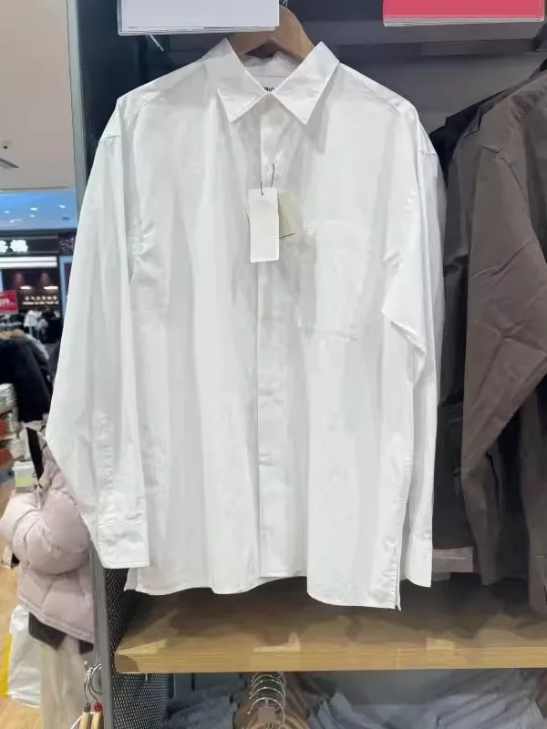 

Loose Fit Long Sve Casual irt Pure Color Button up Men's Spring Faion Top Comfortable Breathable Resistant to Deformation