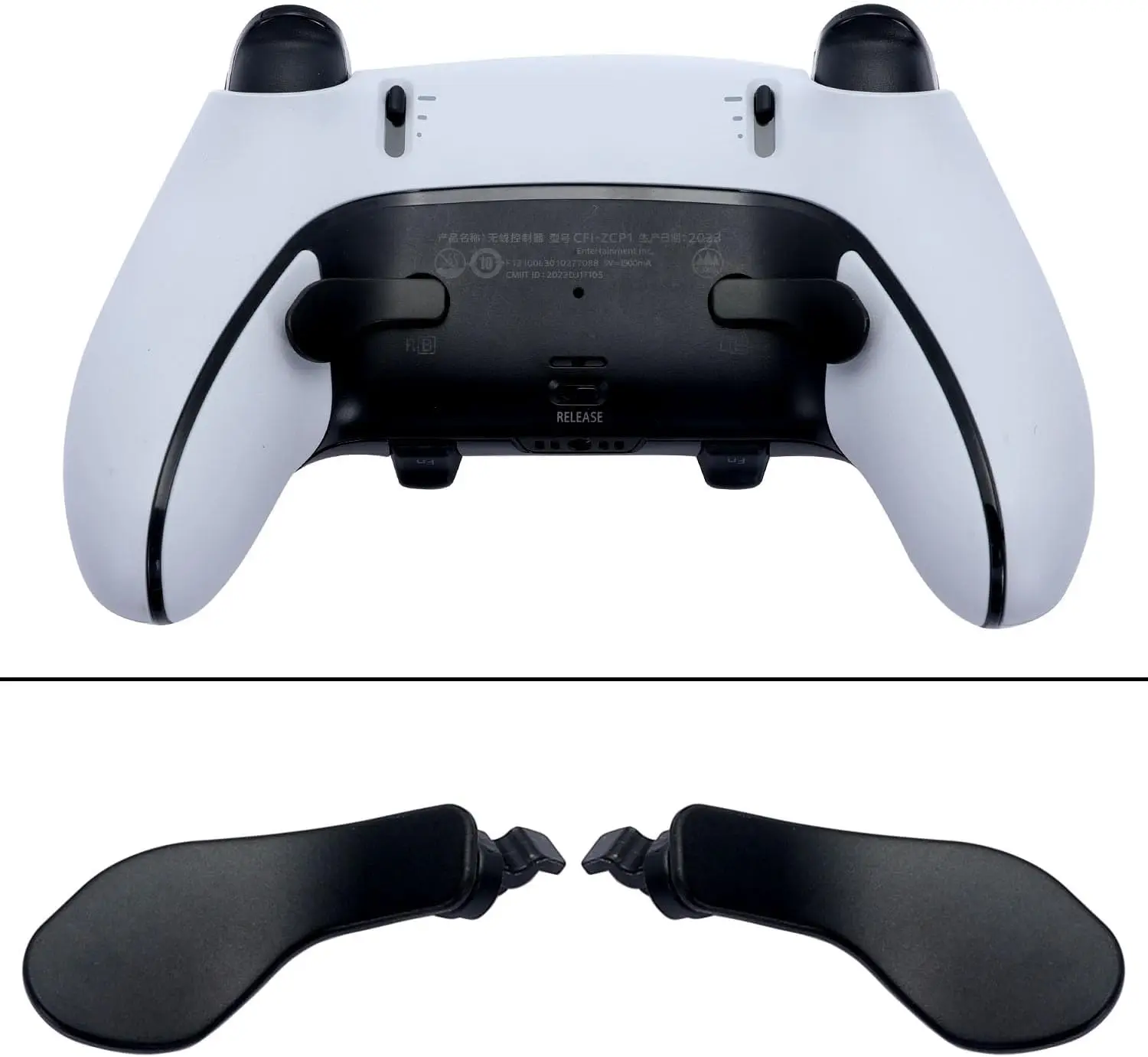 4 قطعة المجاذيف الخلفية المعدنية لوحدة تحكم PS5 DualSense Edge أزرار الزناد القابلة للتبديل ملحقات قبضة بديلة #2