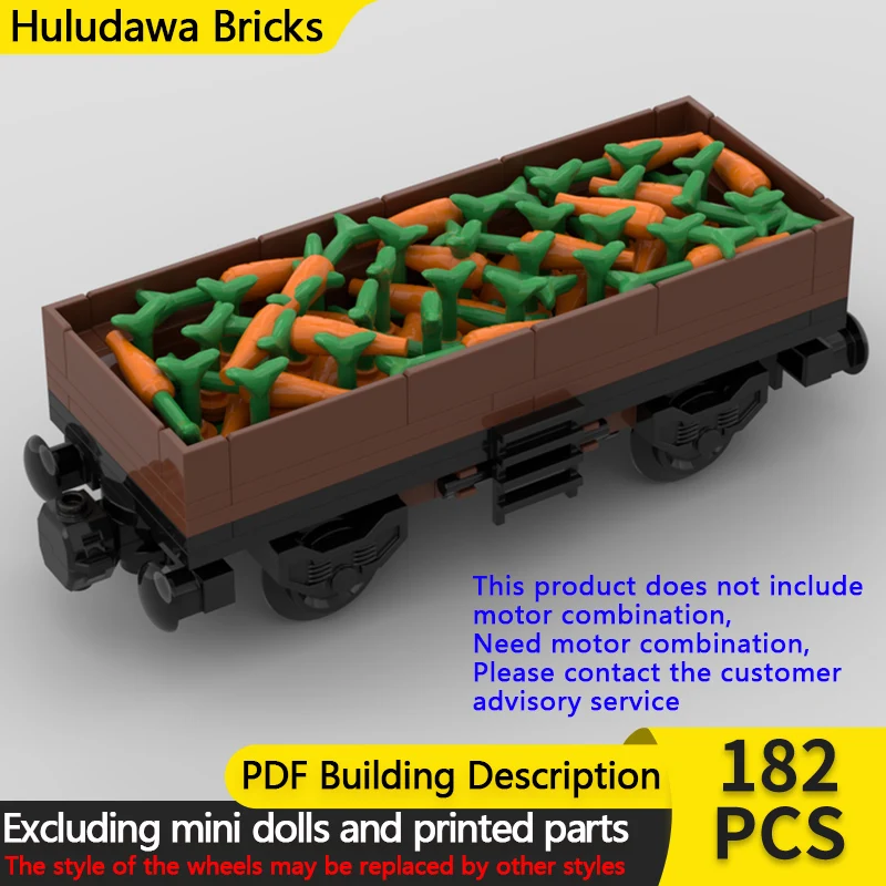 

City Car Model MOC Building Bricks Carrot Transport Train Car Modular Technology Children Holiday Gifts Assemble Toys Suit