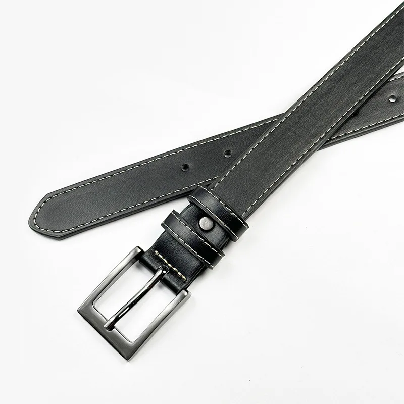 أسود بولي Belts أحزمة جلدية للرجال والنساء ، الجينز السراويل حزام ، سبيكة الموضة دبوس مشبك ، حزام الملابس ، ديكور حزام المشدات ، الكلاسيكية