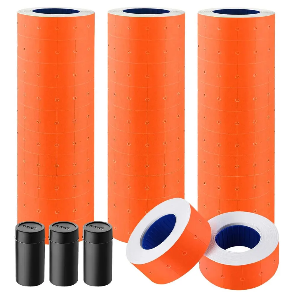 MX-5500 Label Gun Refill Set, 15000 Self-Adhesive High-Visibility Labels with 3pcs 20mm Ink for Pricing, Inventory and Office