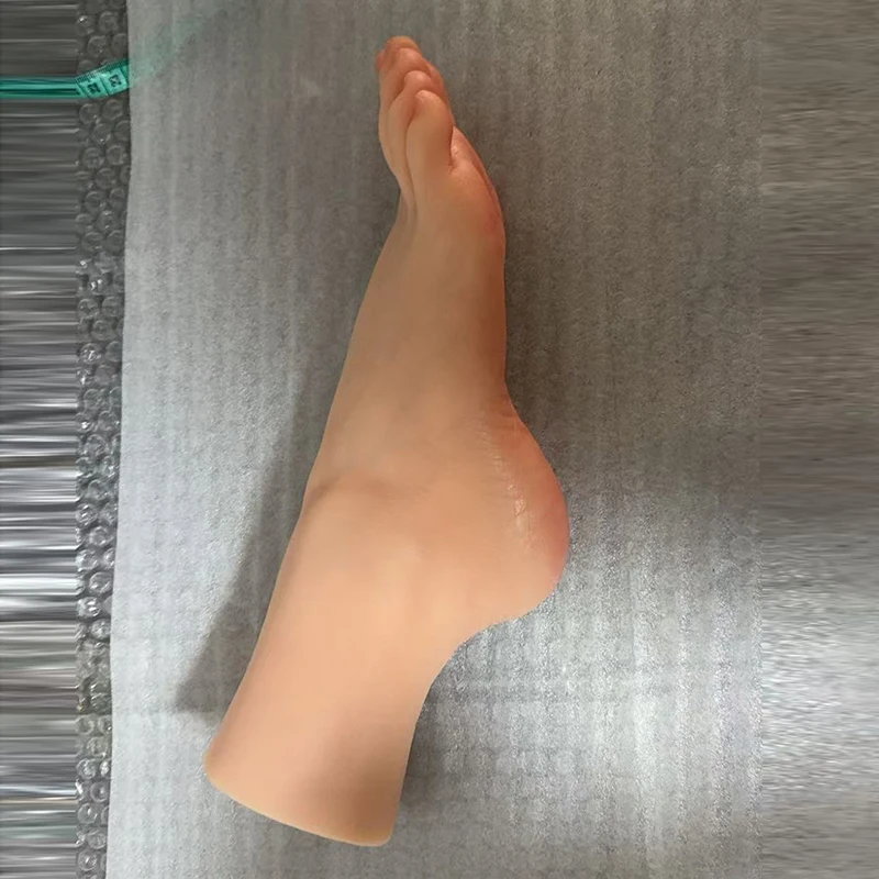 Silicone Feet Model Footjob Female Mannequin Foot Fetish Simulation Design Soft Manicure Nail Art Practice About 23cm