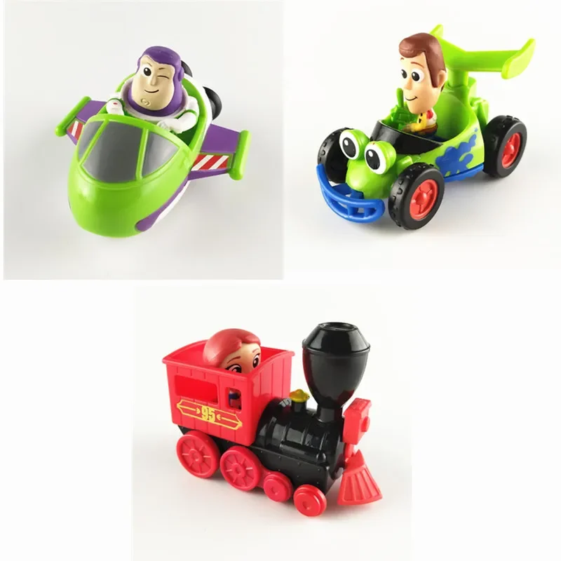 Disney Toy Story Buzz Lightyear Woody Jessie Vehicle Doll Gifts Toy Model Anime Figures Collect Ornaments