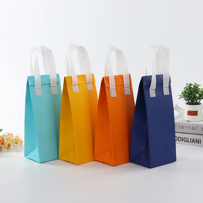 StoBag 25pcs borsa per il pranzo in tessuto Non tessuto imballaggio portatile per la consegna di bevande alimentari borsa termica per il trasporto