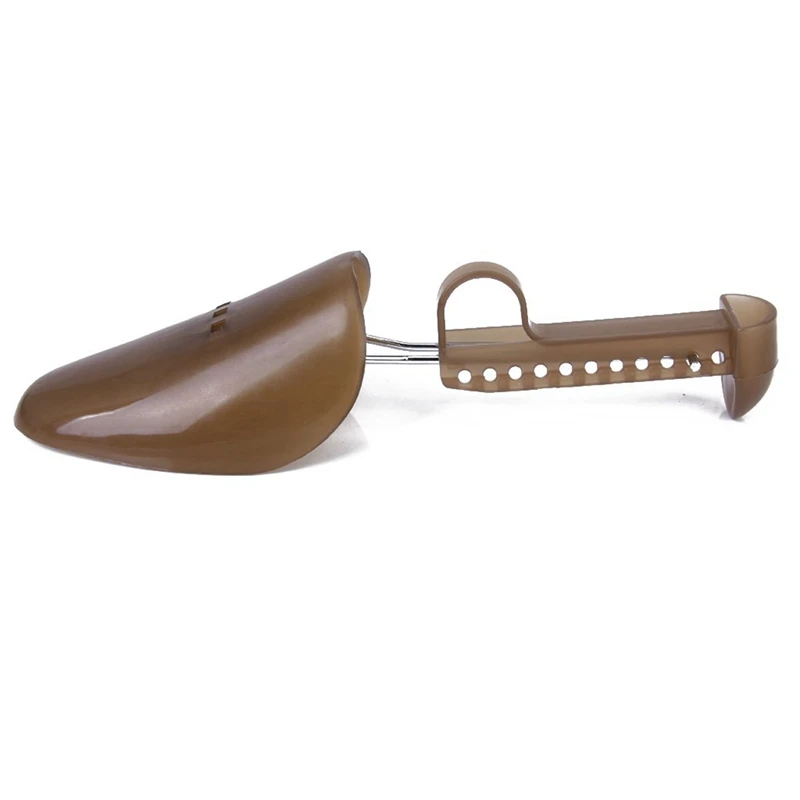 2 Pair Of Adjustable Plastic Shoe Trees For Men Uk Size 6-13---Brown