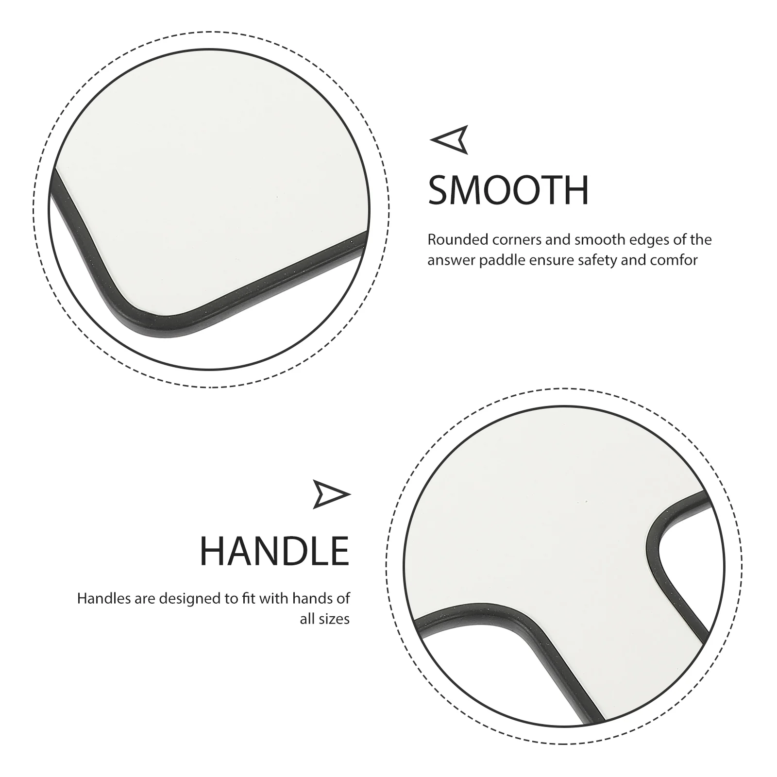 Answer Board Quick Response White Erasable Teaching Prop Blank Paddle Scoreboard Handheld