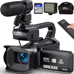 KOMERY YouTube Videocamera 4K Ultra HD Videocamere 64MP Streaming Camera 4.0 