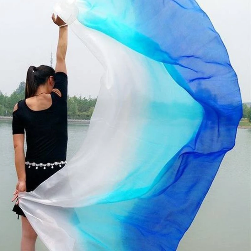 200cmx80cm Performance Dance Solid Color Light Texture Veil Shawls Women Scarf Costumes Accessories Belly Dance Veils