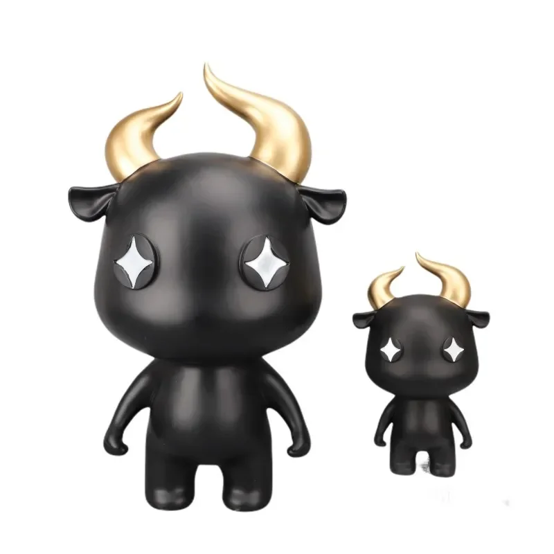 

~Nordic Minimalist Art Cartoon Black Calf Resin Decorations Model Room Home Living Room Desktop Creative Decorations