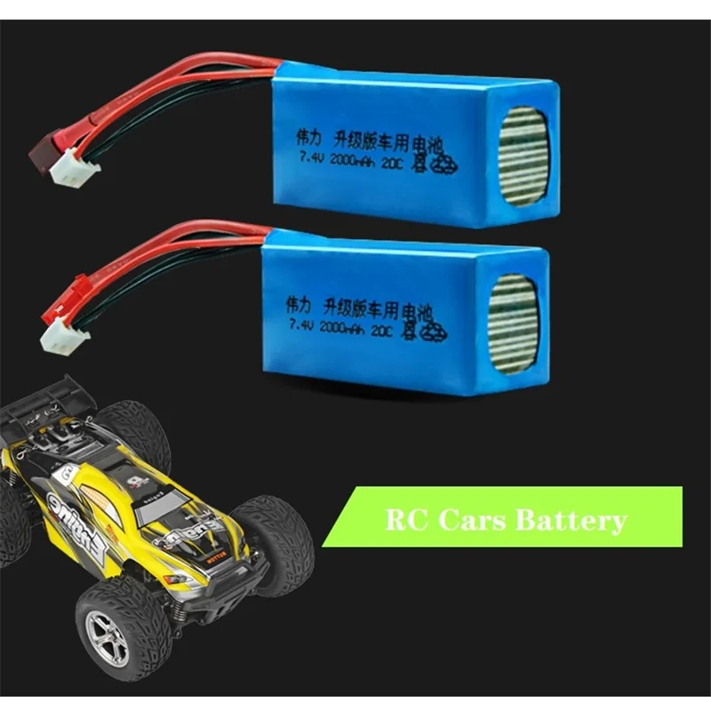 7.4V 2000mAh Rechargeable Battery 20c For A949 A959-B A969 A979-B K929-B Remote Control car 2s 7.4v LiPo Battery For Wltoys Car