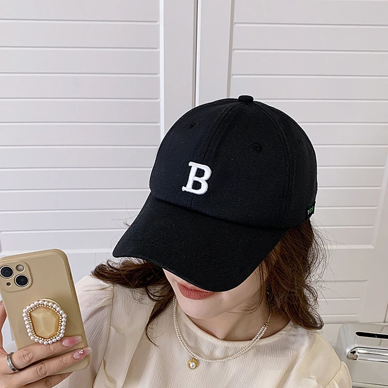 

Baseball Cap Female Duck Tongue Cap Embroidered Letters Outdoor Sun Hat Spring And Fall