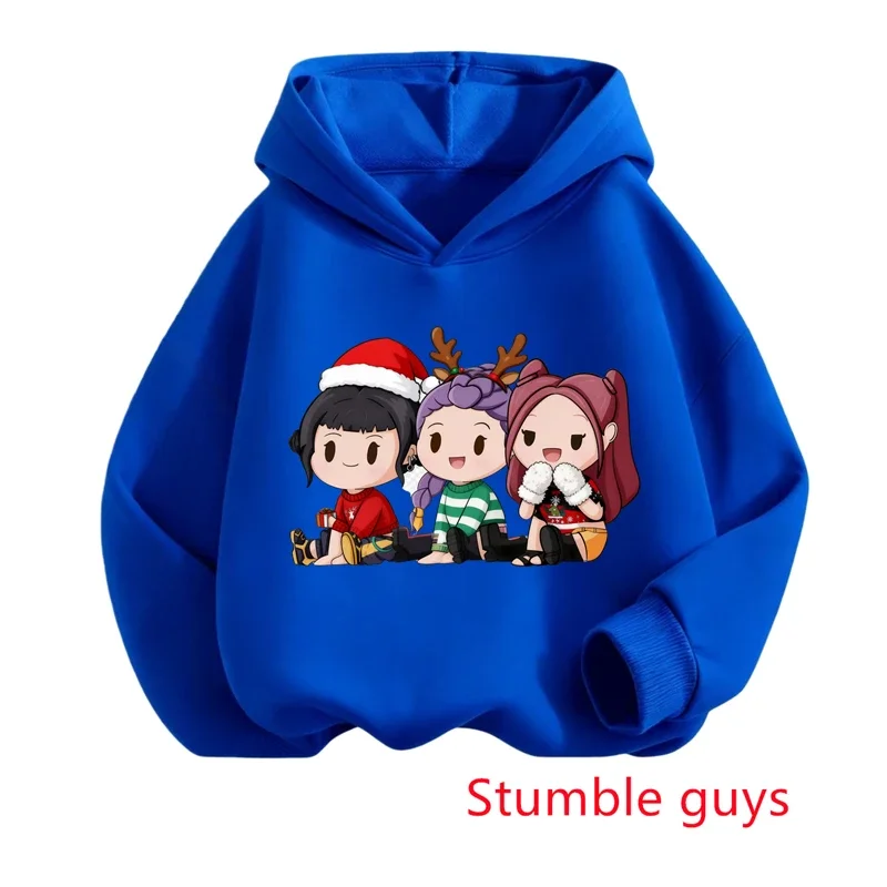 

Boys Kpop Demon Hunters Hoodie Kids 3-12Y Autumn Winter Christmas Warm Soft Deer Print Cozy Hooded Sweatshirt​