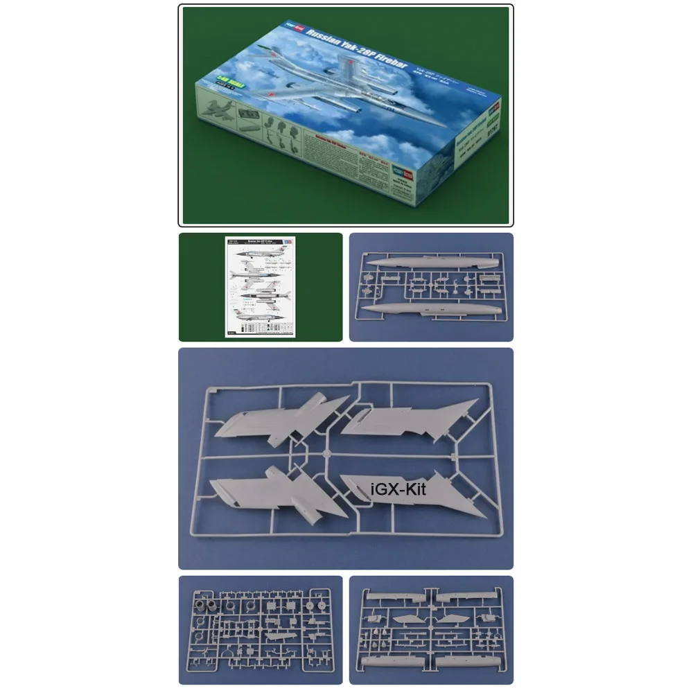 

HobbyBoss 81767 1/48 Scale Russian YAK28 Yak28P Yak-28P Firebar Interceptor Plane Airplane Plastic Assembly Model Building Kit