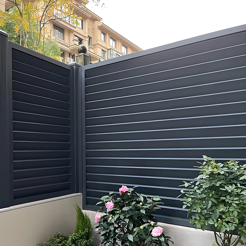 

Rustproof Aluminium Boundary Fence Panels Hot Seller Aluminium Slat Fence Panel Kit Horizontal Aluminium Slats Fences for House
