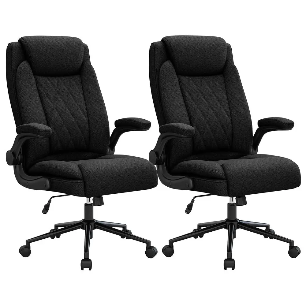 

2 Pack Big and Tall Office Chair 500 lb Heavy Duty Office Chair for Big Man, Fabric High Back Executive Office Desk Chair with