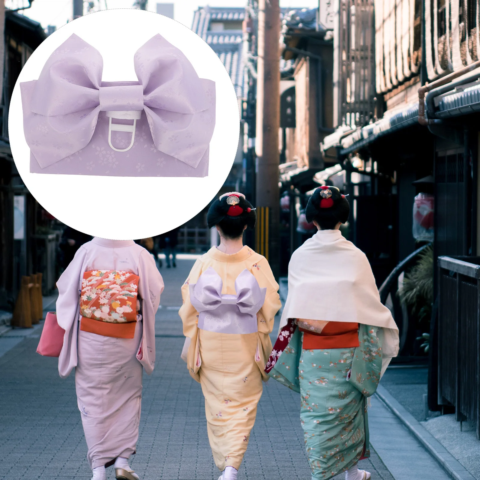 ثوب الكيمونو الياباني القوس حزام النسيج التقليدي خمر نمط حزام أنيق القوس تصميم ل كيمونو رداء الحمام حزب تأثيري #6