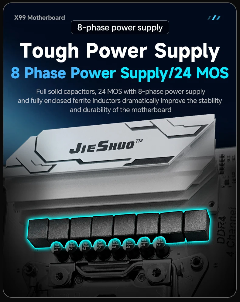 JIESHUO New X99-JS12 Motherboard Set with Intel Xeon E5 2680 V4 CPU & DDR4 16Gx2 2133MHz RAM for Gaming Computer support TPM 2.0