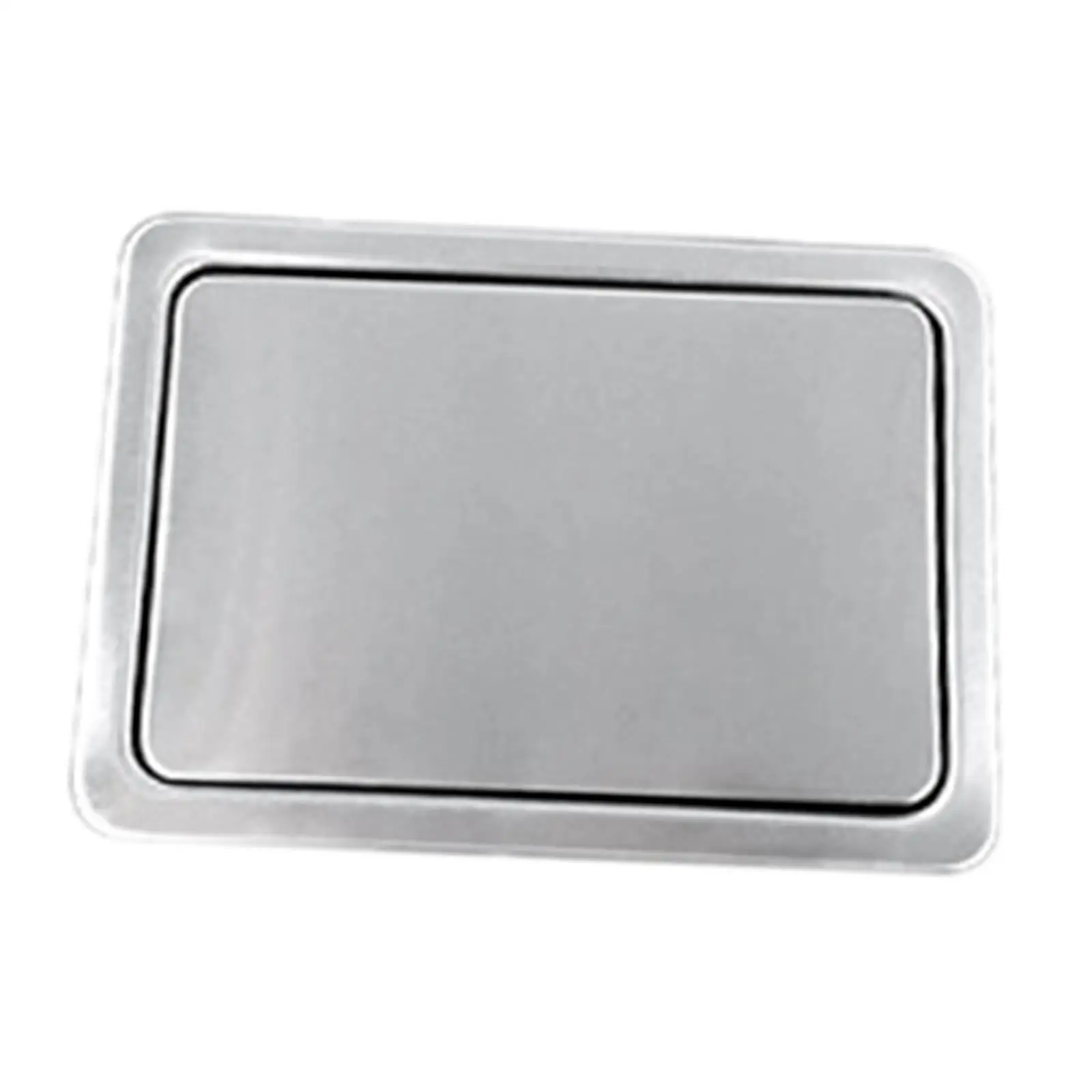 Recessed Stainless Balance Lid Kitchen Trash Cover Space Saving Garbage Container for Bathroom Countertop
