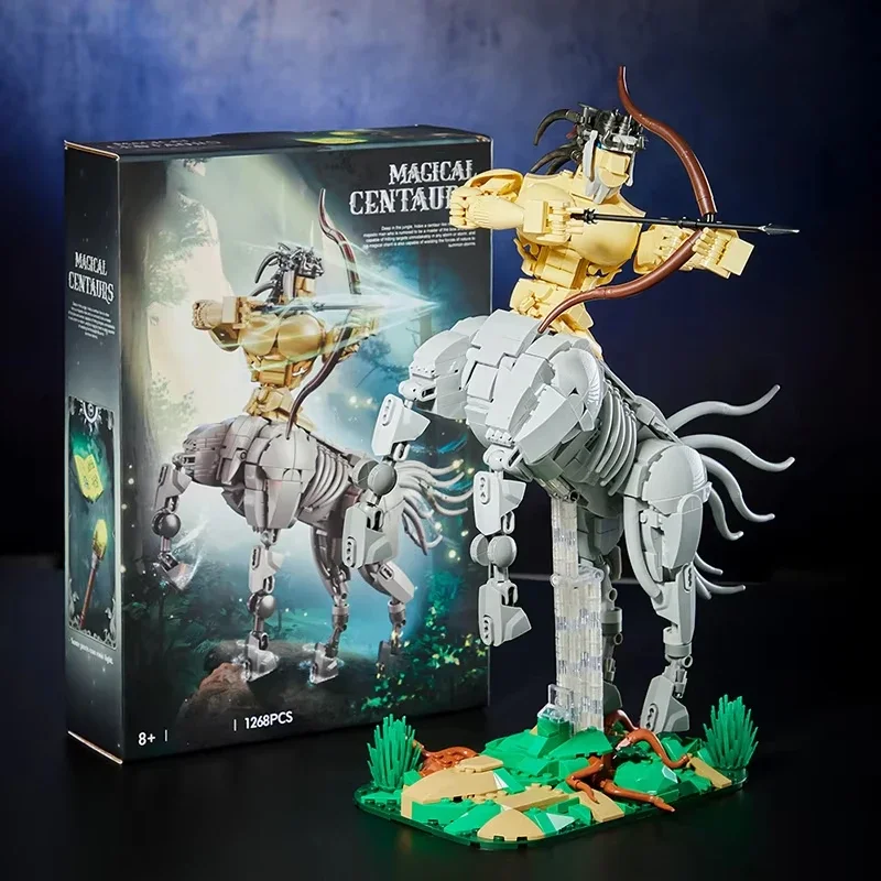 

1456PCS Fantasy Centaur Mage Building Blocks Magic Creature Model Desktop Ornament Educational DIY Toy Gifts For Collectors
