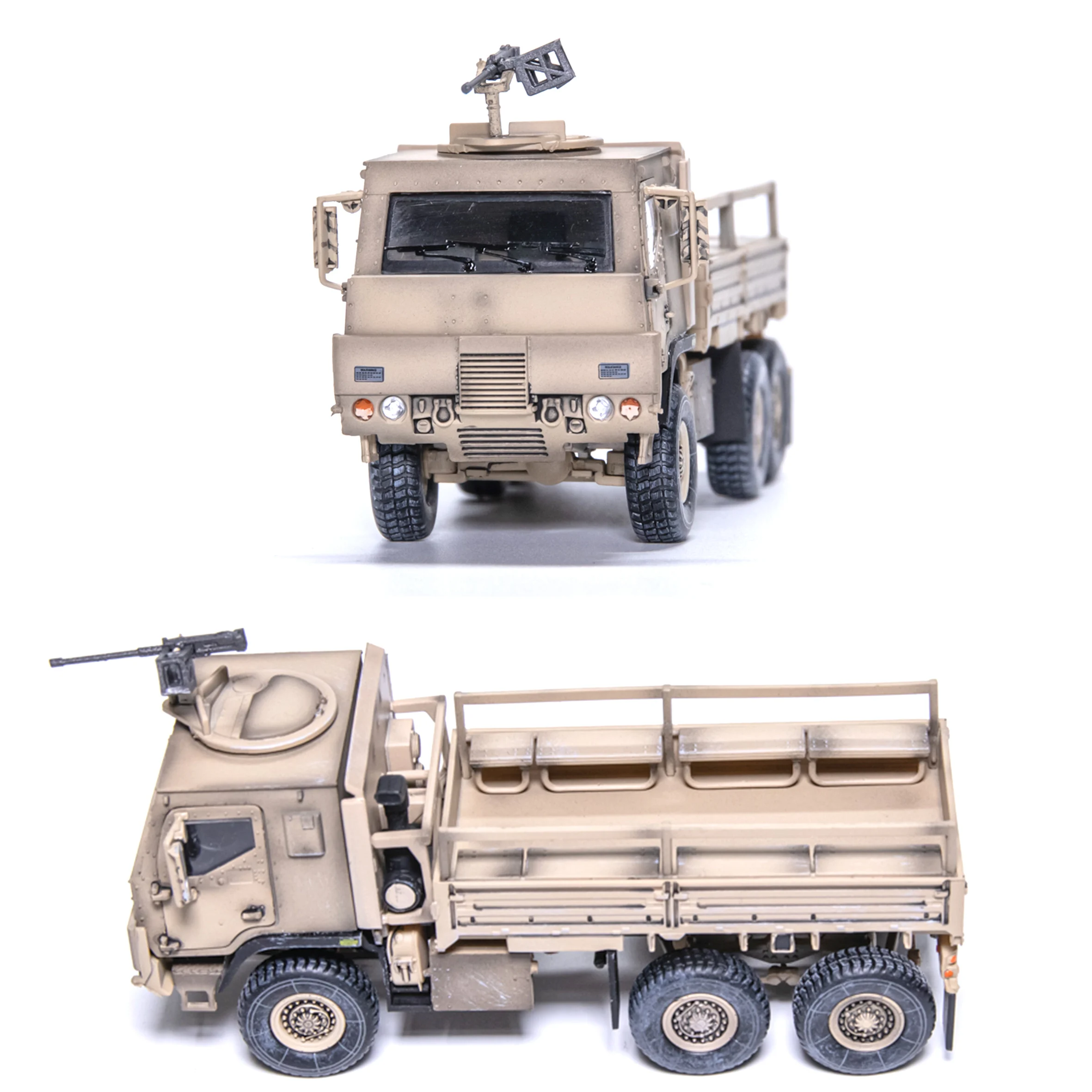 1/72 PA US M1083 Military Truck Model Desert Painting The car door can be opened Finished product collection model