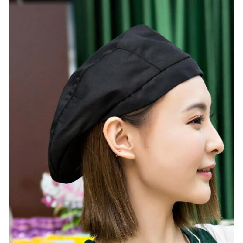 Chef Work Advance Hats Cloth Cap Beret Fast Food Hat Waitress Hotel Restaurant Breathable Belt