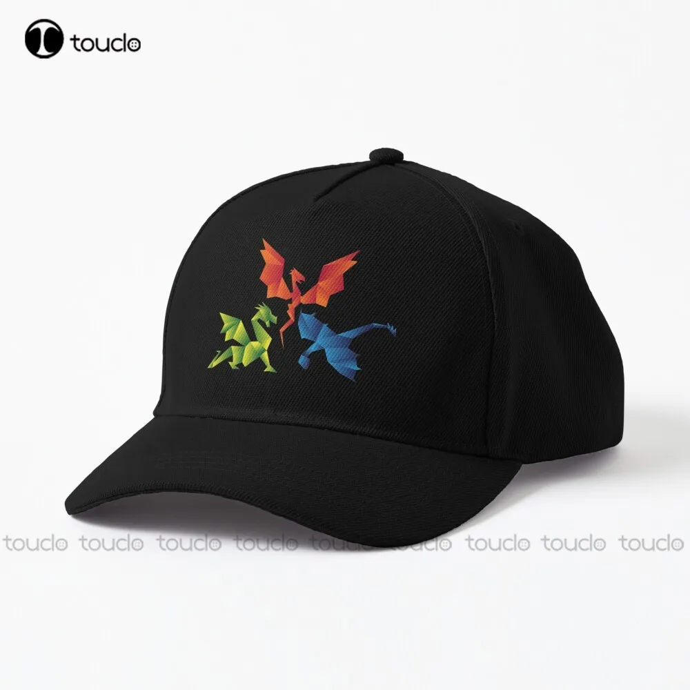 Scp-1762 Where The Dragons Went Origami Style Dragons Baseball Cap Mens Trucker Hats Outdoor Simple Vintag Visor Casual Caps Art