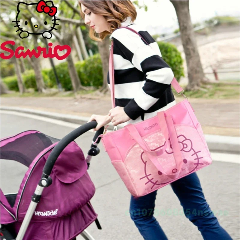 Hello Kitty New Diaper Bag Handbag Cartoon Cute Baby Bag Large Capacity Multifunctional Fashion Baby Diaper Bag High Quality