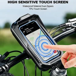 Waterproof Motorcycle Bike Mobile Phone Holder Case Support Universal Bicycle GPS 360 Adjustable Motorcycle Cellphone Holder Bag