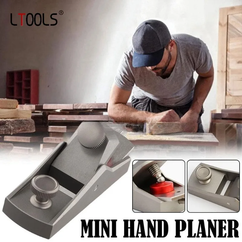 Aluminum Alloy Mini Manual Planer Woodworking Planer European Flat Bottom Planing Deburring Edge Trimming DIY Woodworking Tools