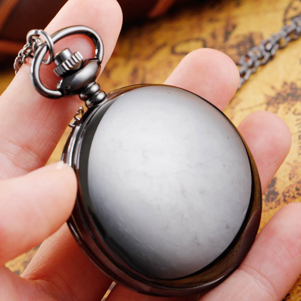 Vintage All Hunter Pocket Watch To My Son Printing Fashion Quartz Chain Clock Watches Children's Day Birthday Gift  For Children