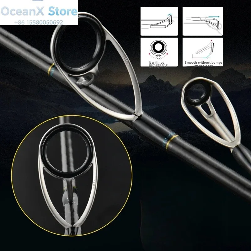 Solid Carbon Lightweight Slow Jigging Fishing Rod, 1.91m, 70-200g Lure Weight view 4