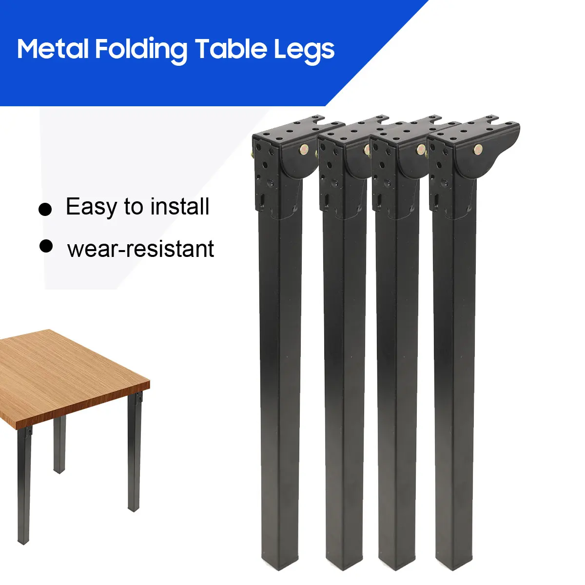 Pernas de mesa dobráveis e invisíveis, 4 unidades, 40cm, multifuncionais, portáteis, estáveis para mesas de mesa, suporte noturno, banco de escritório, sofá