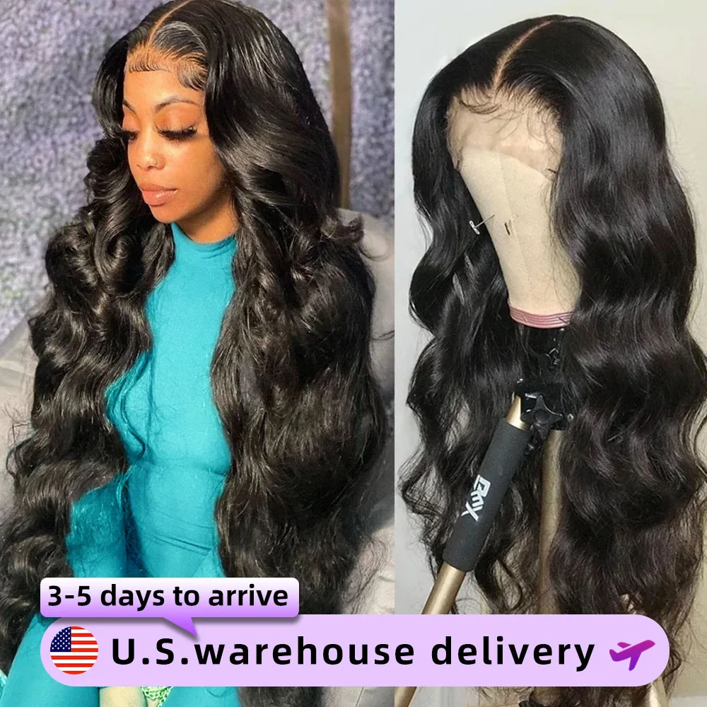 200Density 30Inch 13x6Transparent HD Lace Frontal Body Wave Wigs Human Hair Pre Plucked Remy 13x4 Lace Front Wig For Black Women