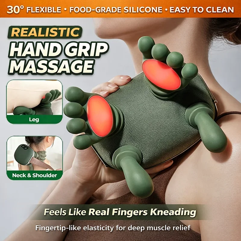 

Массажер для шеи и плеч, давление на пальцы, массажер шиацу для шеи, спины и плеч, электрический массажер для разминания шеи, глубокий массаж, расслабление мышц